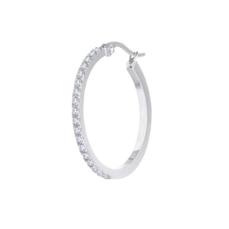 MARLU-Orecchino a cerchio 2,9 cm con zirconi
