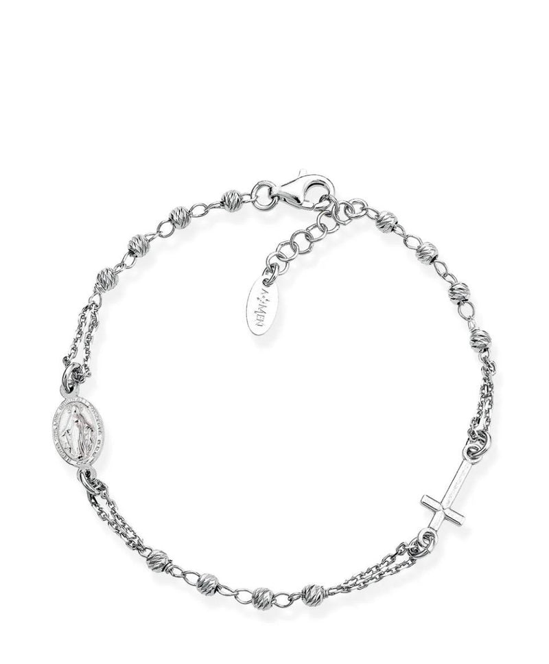 PREZIOSI ARGENTO 925 - BRACCIALE ROSARIO IN ARGENTO 925
