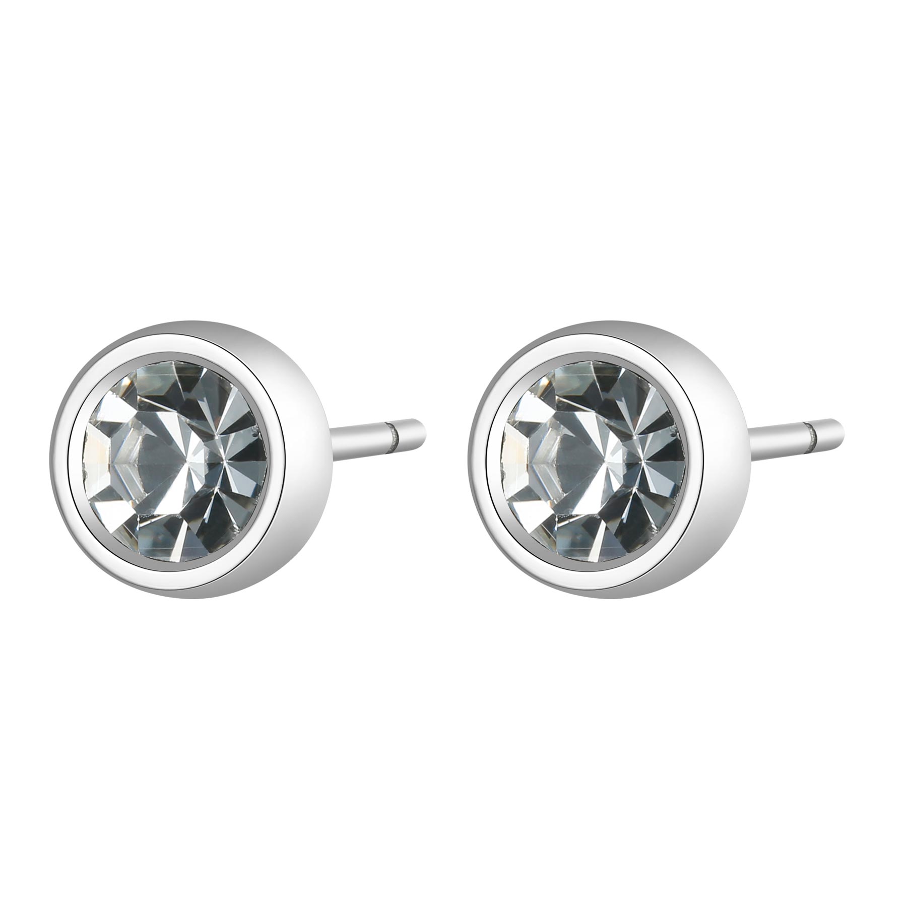 Orecchini SINGULARU Spark Color | Cerchi Oro 18kt Con Zirconi A Stella | Chiusura Click | Donna