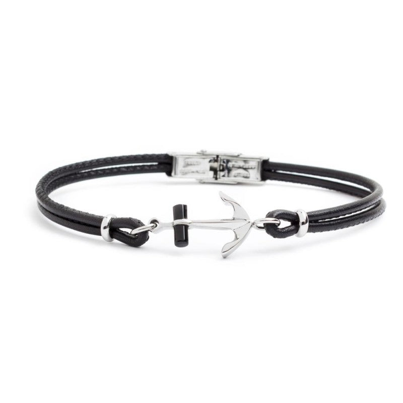 MARLU- Bracciale in pelle con ancora