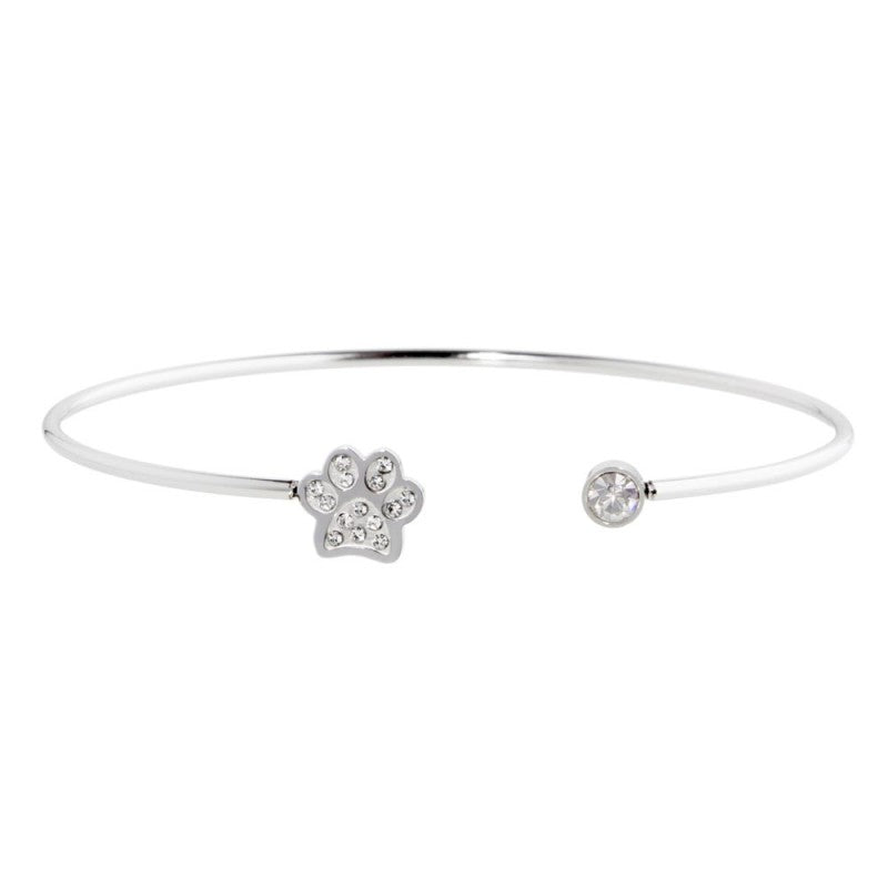 MARLU- Bracciale rigido zampina con cristalli