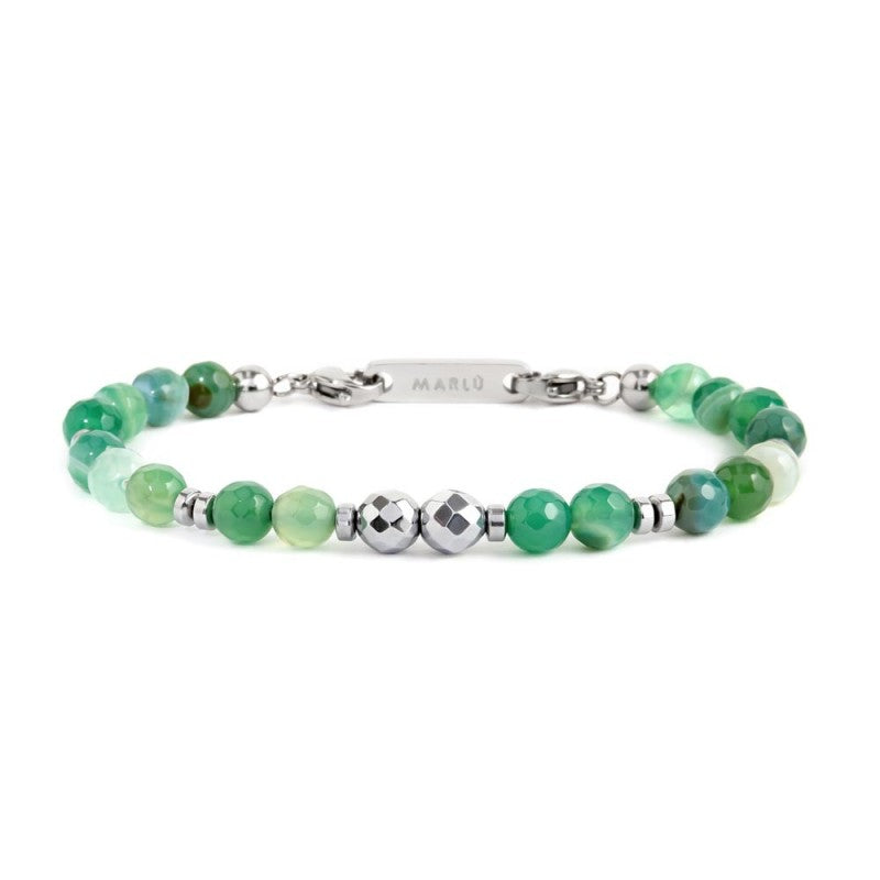 MARLU - Bracciale agata sfaccettata 6mm