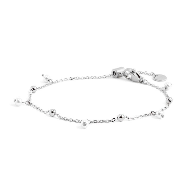 MARLU - Bracciale catena con sfere e perle