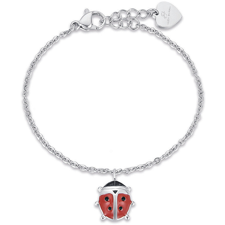 LUCA BARRA- Bracciale in argento 925 con coccinella