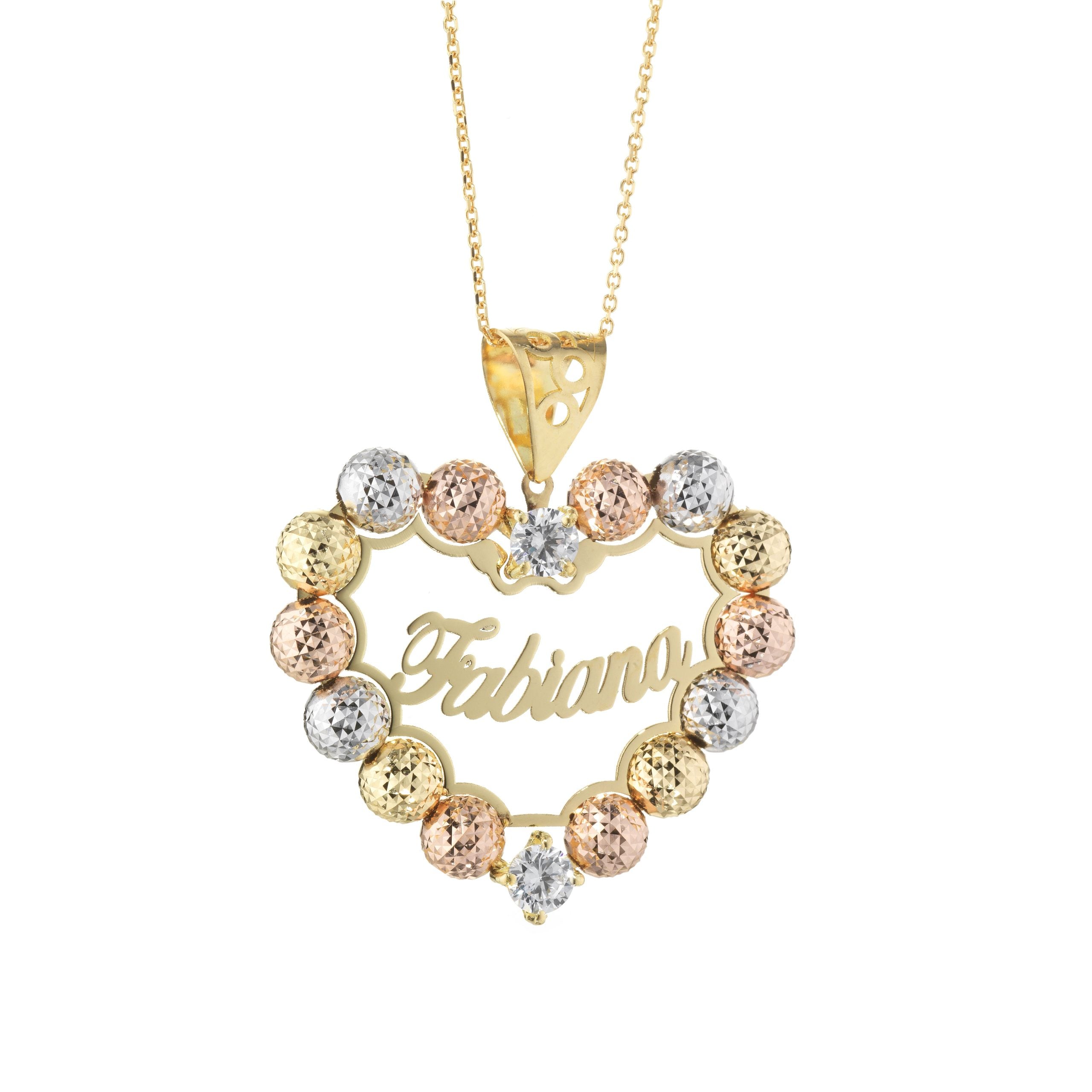 Collana cuore Mille Luci personalizzata in oro 18kt