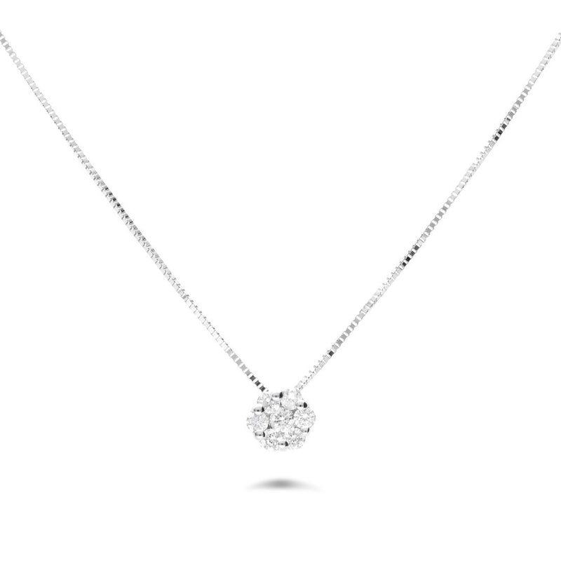 FALCO GIOIELLI  - Collana punto luce in oro con diamanti ct. 0,19- Oro18kt