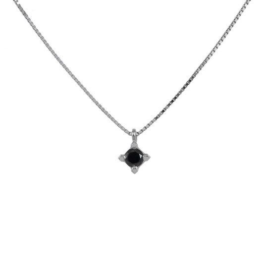 FALCO GIOIELLI - Collana punto luce con diamante nero ct. 0,20