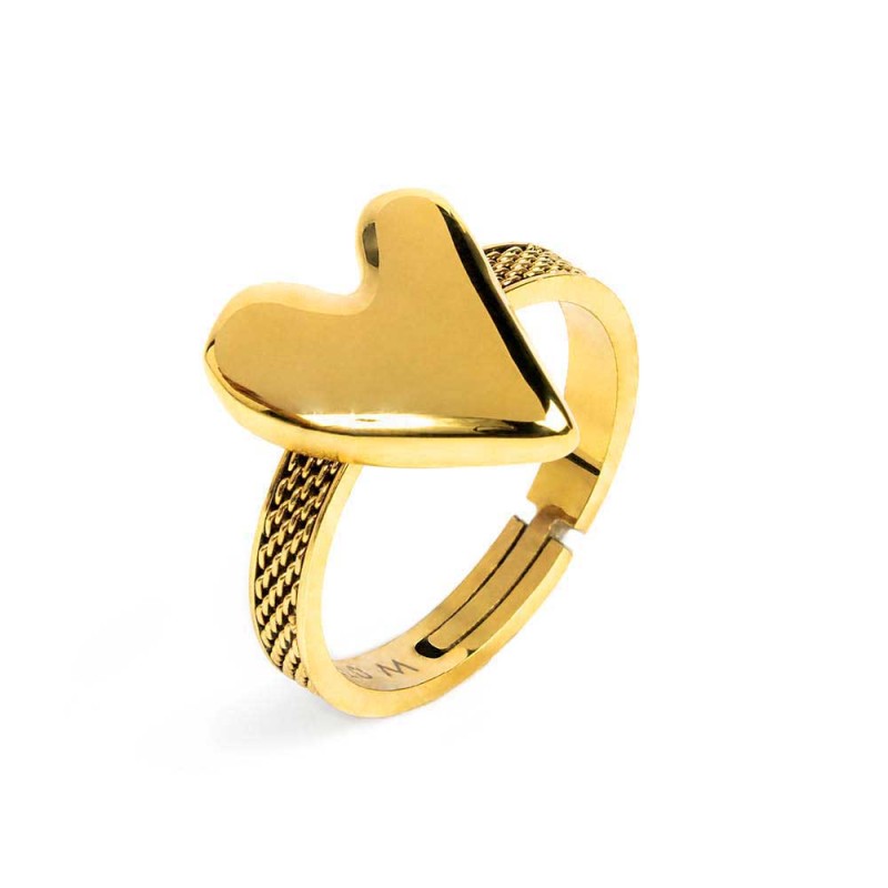 MARLU- Anello con cuore irregolare