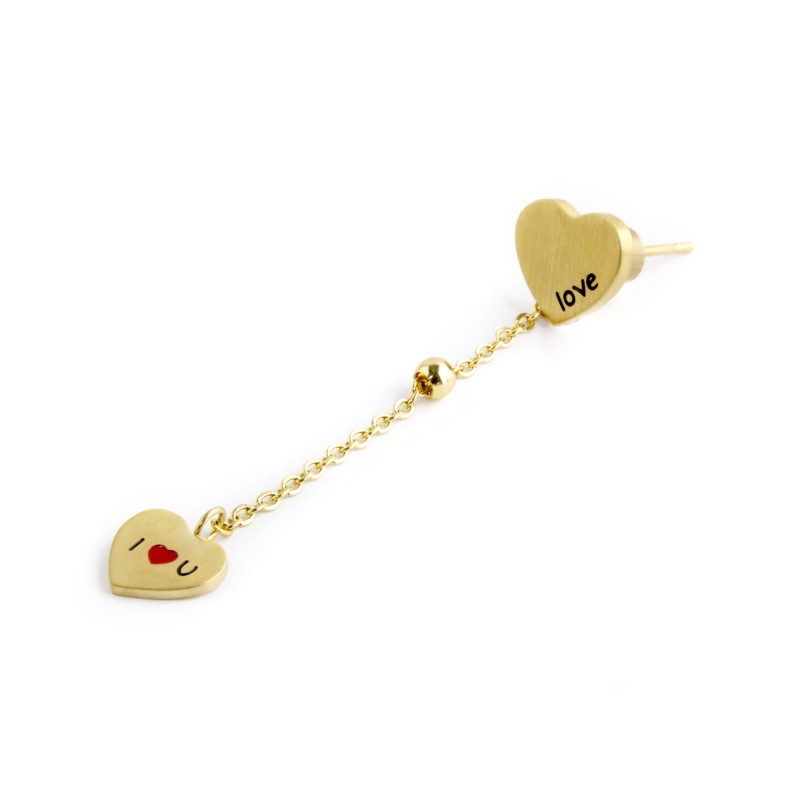 MARLU- Orecchino cuore pendente cuore love