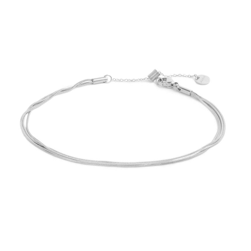 MARLU- Cavigliera catena multifilo snake quadrata