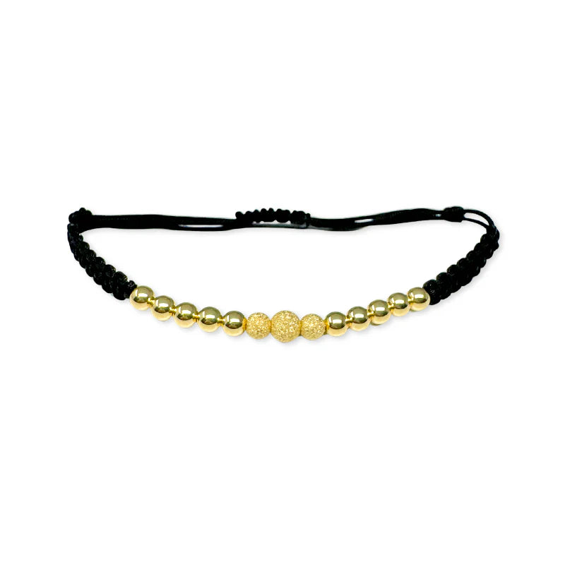 FALCO GIOIELLI - Bracciale ScoobyDoo in Tessuto con sfere in Oro - Oro18kt  - 1,2 gr.