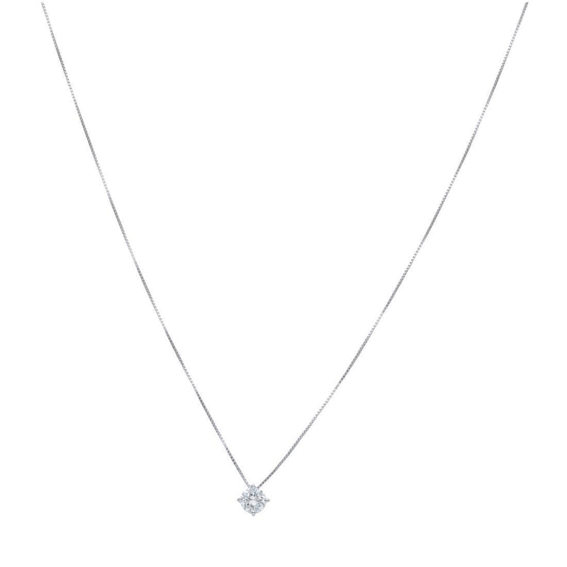FALCO GIOIELLI  - Collana punto luce in oro bianco con diamanti- Oro18kt