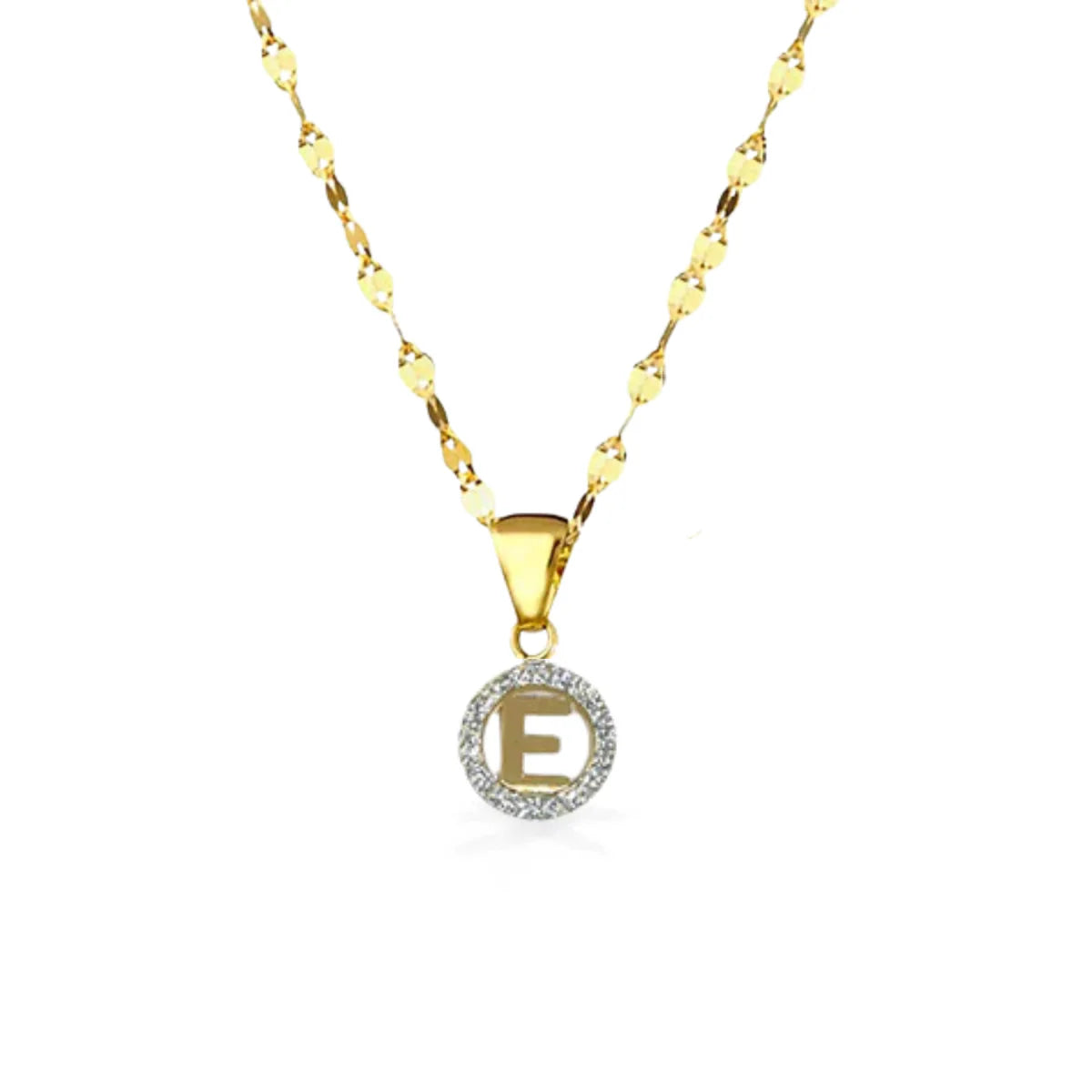 Collana in Oro - "LETTERA" con Zirconi - Oro18kt - 1,6 gr.