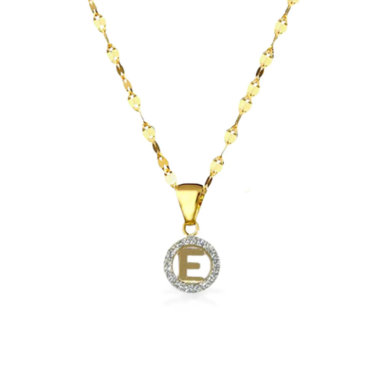 Collana in Oro - "LETTERA" con Zirconi - Oro18kt - 1,6 gr.