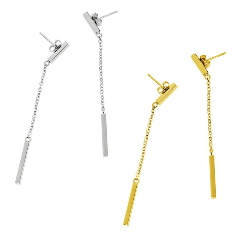 MARLU- Orecchini pendenti con barretta