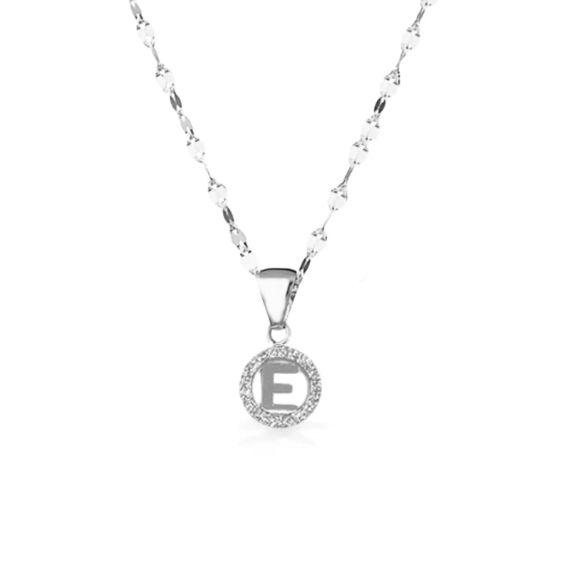 Collana in Oro - "LETTERA" con Zirconi - Oro18kt - 1,6 gr.
