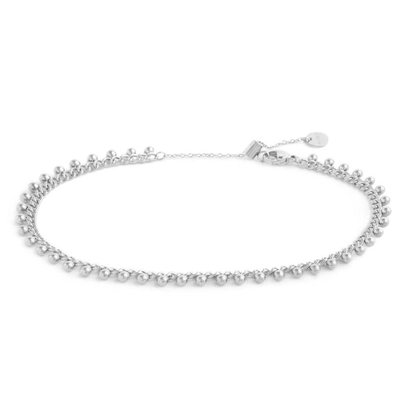 MARLU- Cavigliera catena grumetta con sfere pendenti