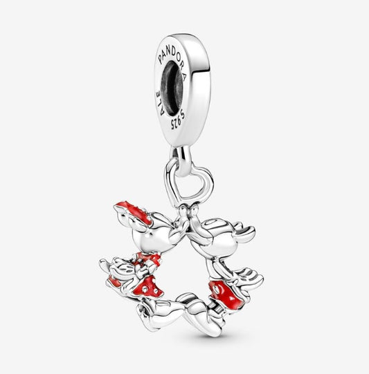 CHARM- PENDENTE MICHEY MOUSE E MINNIE BACIO