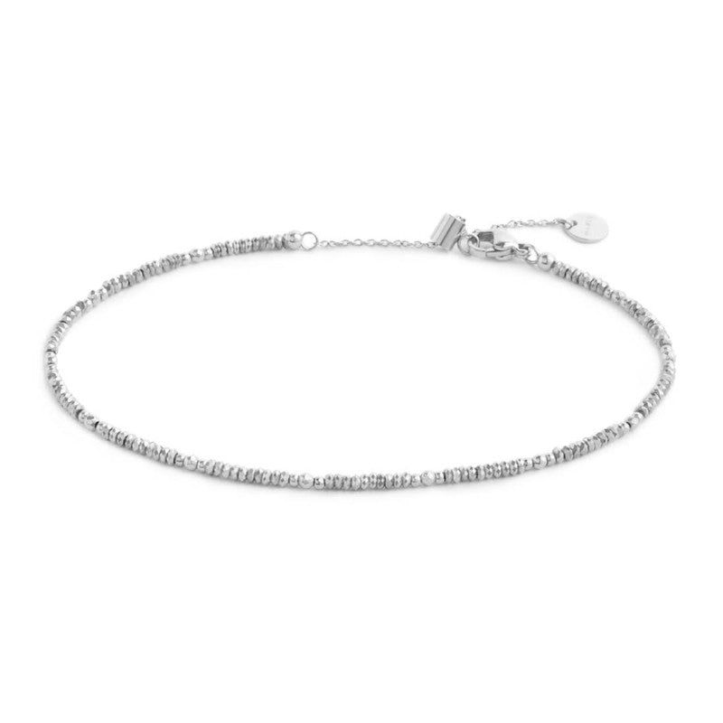 MARLU- Cavigliera con perline di ematite sfaccettata