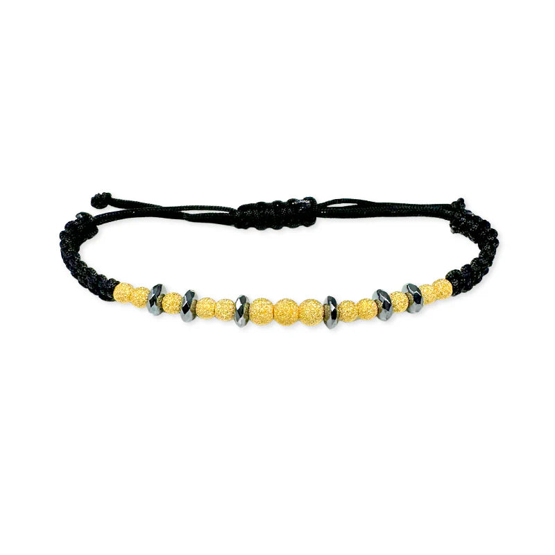 FALCO GIOIELLI- Bracciale ScoobyDoo in Tessuto con mix di sfere in Oro - Oro18kt