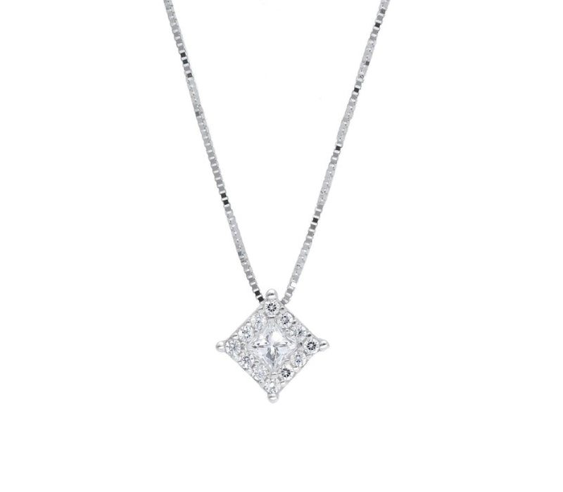 FALCO GIOIELLI - Collana punto luce in oro e zirconi