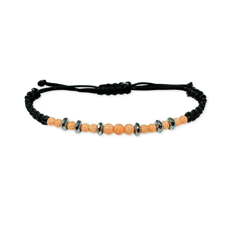 FALCO GIOIELLI  - Bracciale ScoobyDoo in Tessuto con mix di sfere in Oro Rosa - Oro18kt - 1,2 gr.