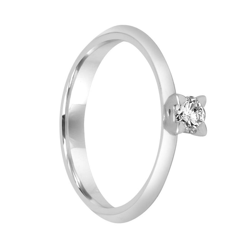 FALCO GIOIELLI  - Anello Solitario in Oro 18 kt con Diamante ct 0,12