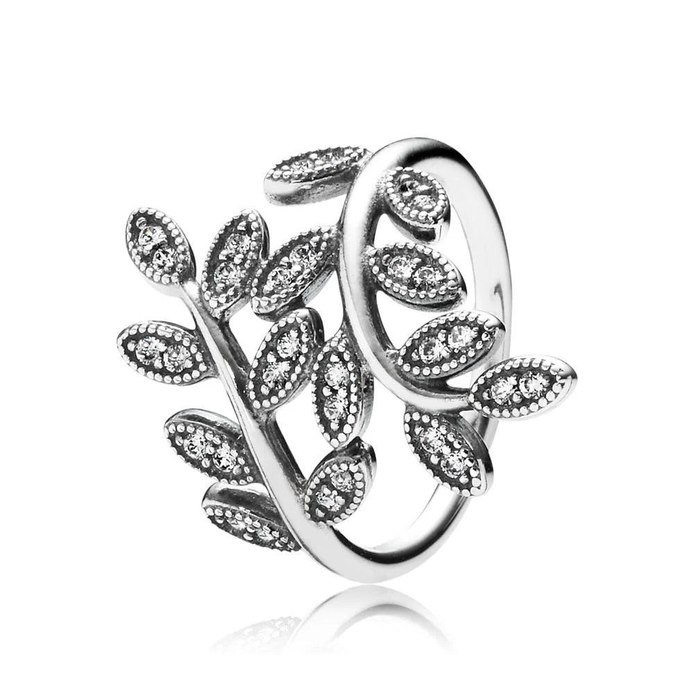 Pandora-Anello Foglie Luccicanti