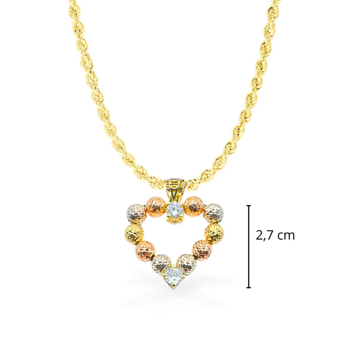 Collana cuore Mille Luci personalizzata in oro 18kt