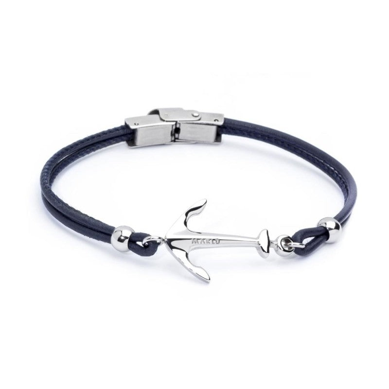 MARLU- Bracciale in pelle con ancora