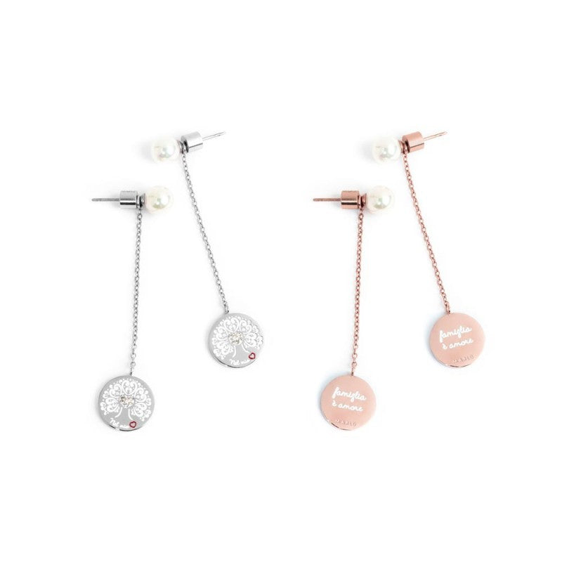 MARLU- Orecchini albero dei valori pendente 12mm