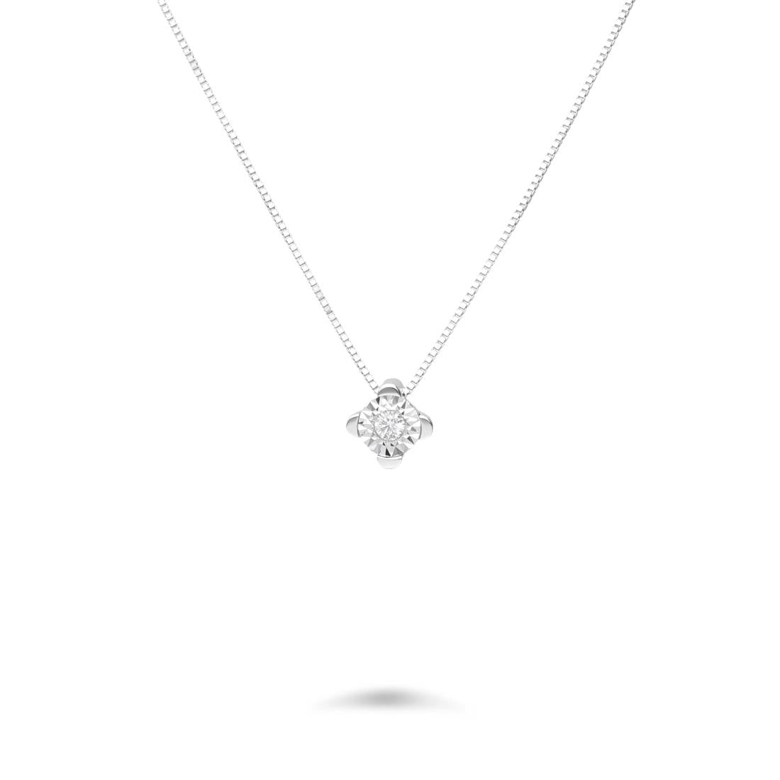 FALCO GIOIELLI - Collana punto luce in oro bianco - Oro18kt
