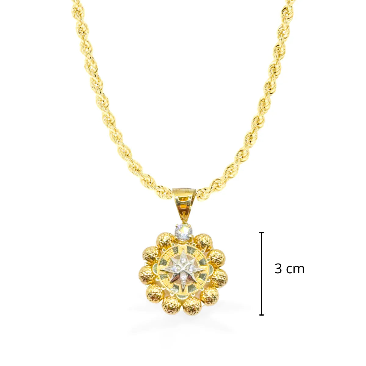 Collana con Rosa dei Venti in Oro18kt - 2025 - 4,9 gr.