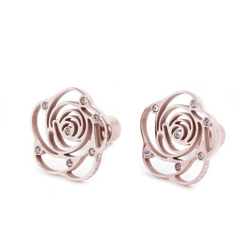 MARLU- Orecchini rosa con cristalli