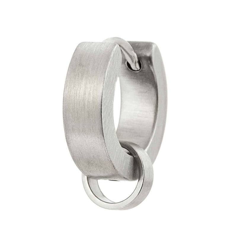 MARLU- Orecchino a cerchio 14mm con anello per charm