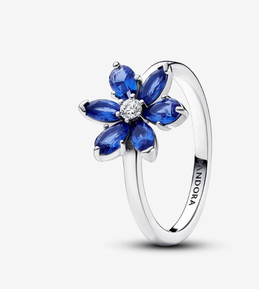 Anello fiore blu