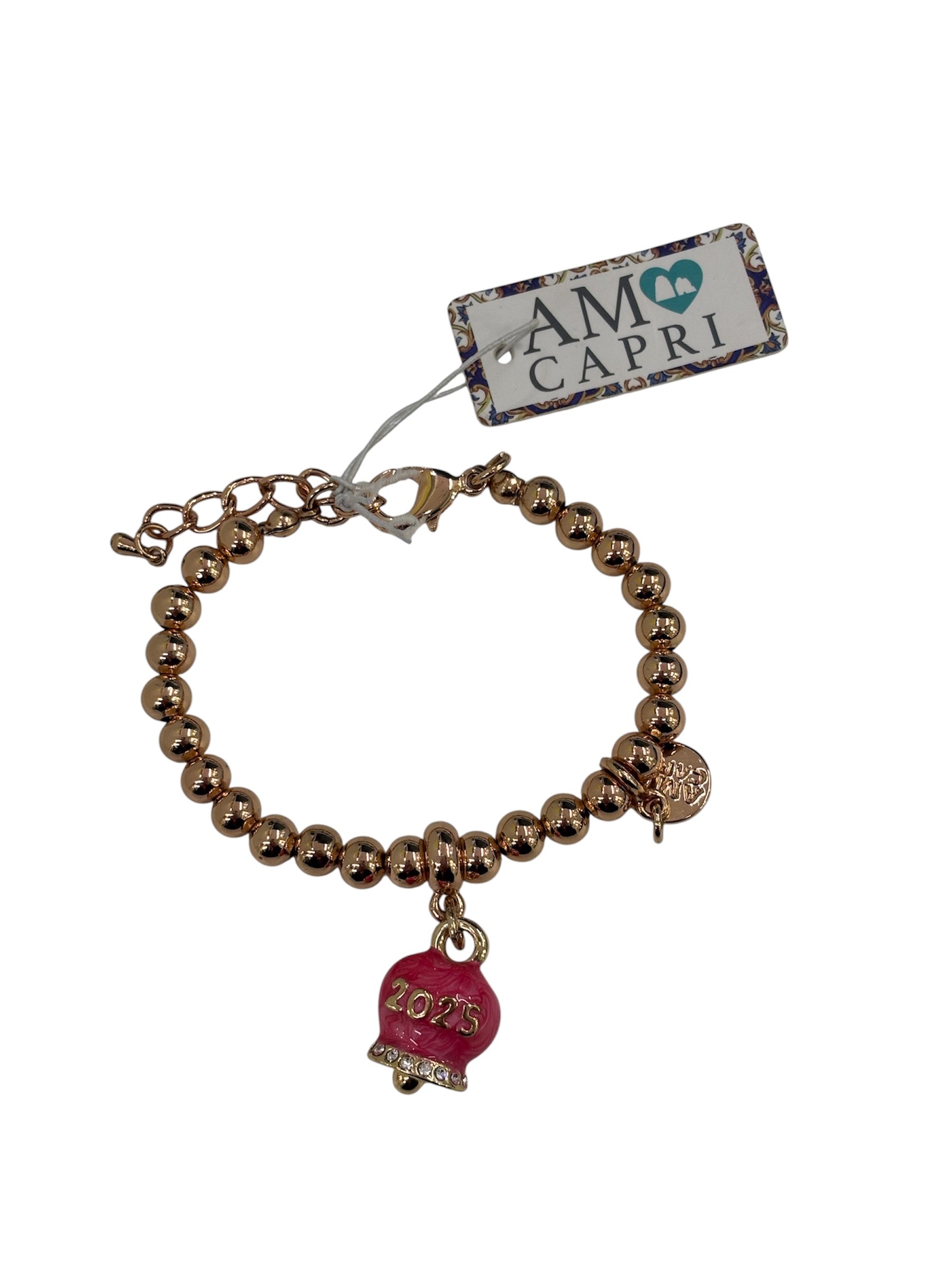 BY SIMON-Bracciale con campanella rosa 2025