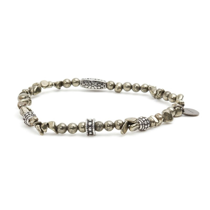 MARLU- BRACCIALE PIETRE CON INSERTI IN ACCIAIO