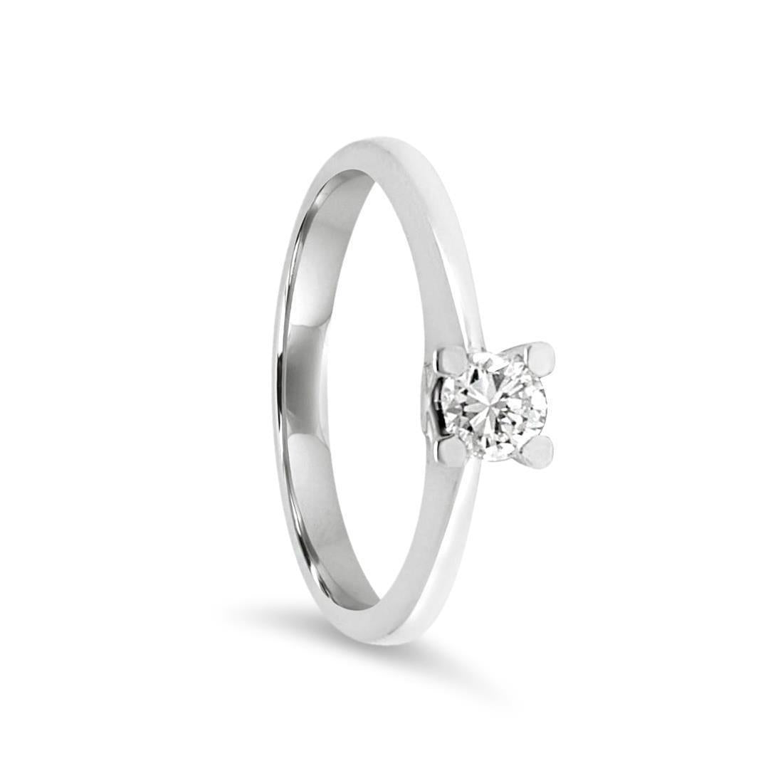 FALCO GIOIELLI  - Anello Solitario in Oro 18 kt con Diamante ct 0,12