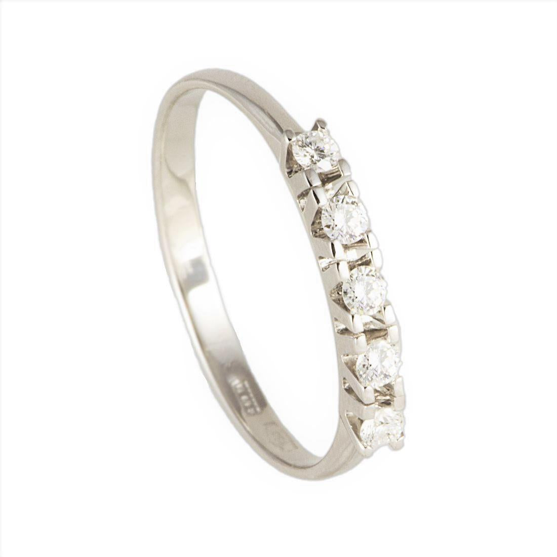 FALCO GIOIELLI  - Anello Veretta in Oro 18 kt con Diamanti