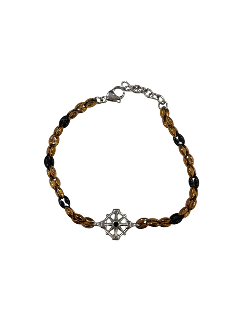 LUCA BARRA-bracciale acciaio rosa dei venti
