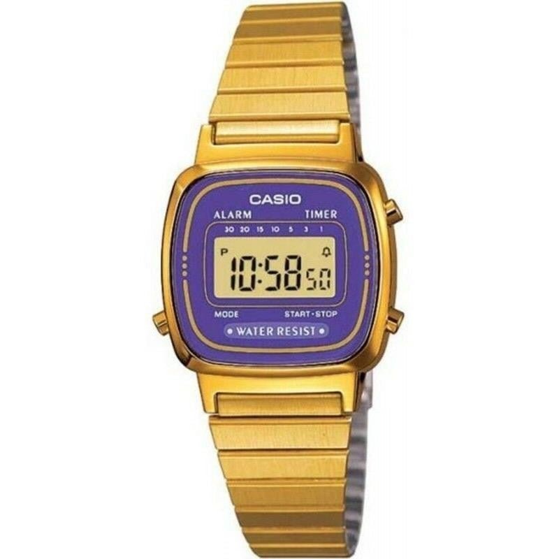 Orologio vintage casio oro e viola