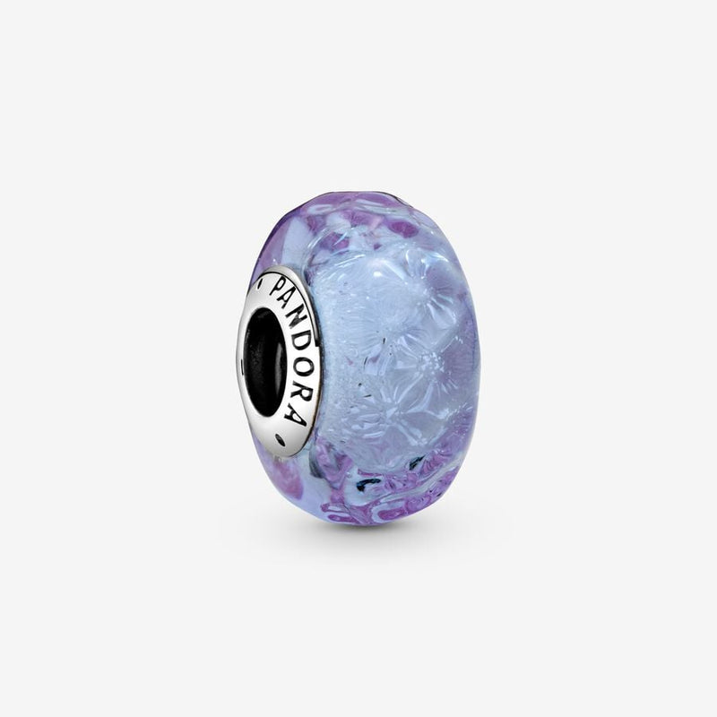 PANDORA-Charm Vetro di Murano Lavanda