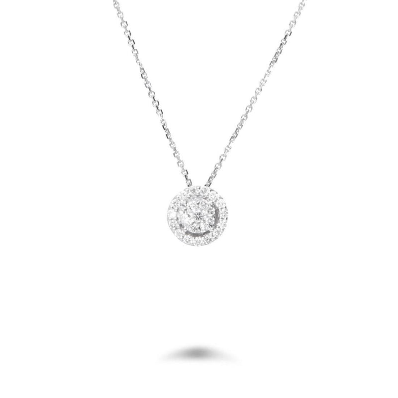 FALCO GIOIELLI  - Collana punto luce in oro e pavè di diamanti ct. 0,15 - Oro18kt