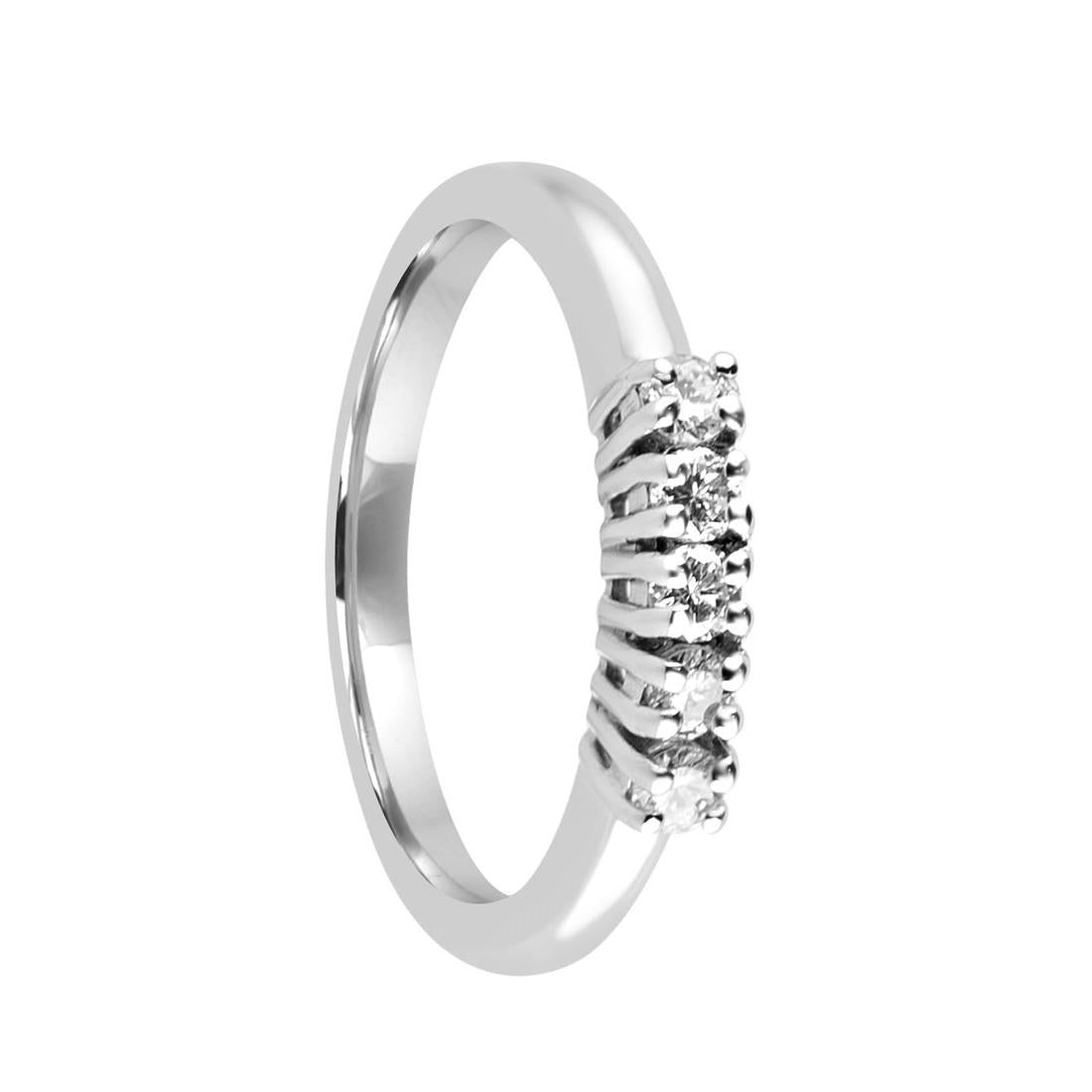 FALCO GIOIELLI  - Anello Veretta in Oro 18 kt con Diamanti ct 0,25