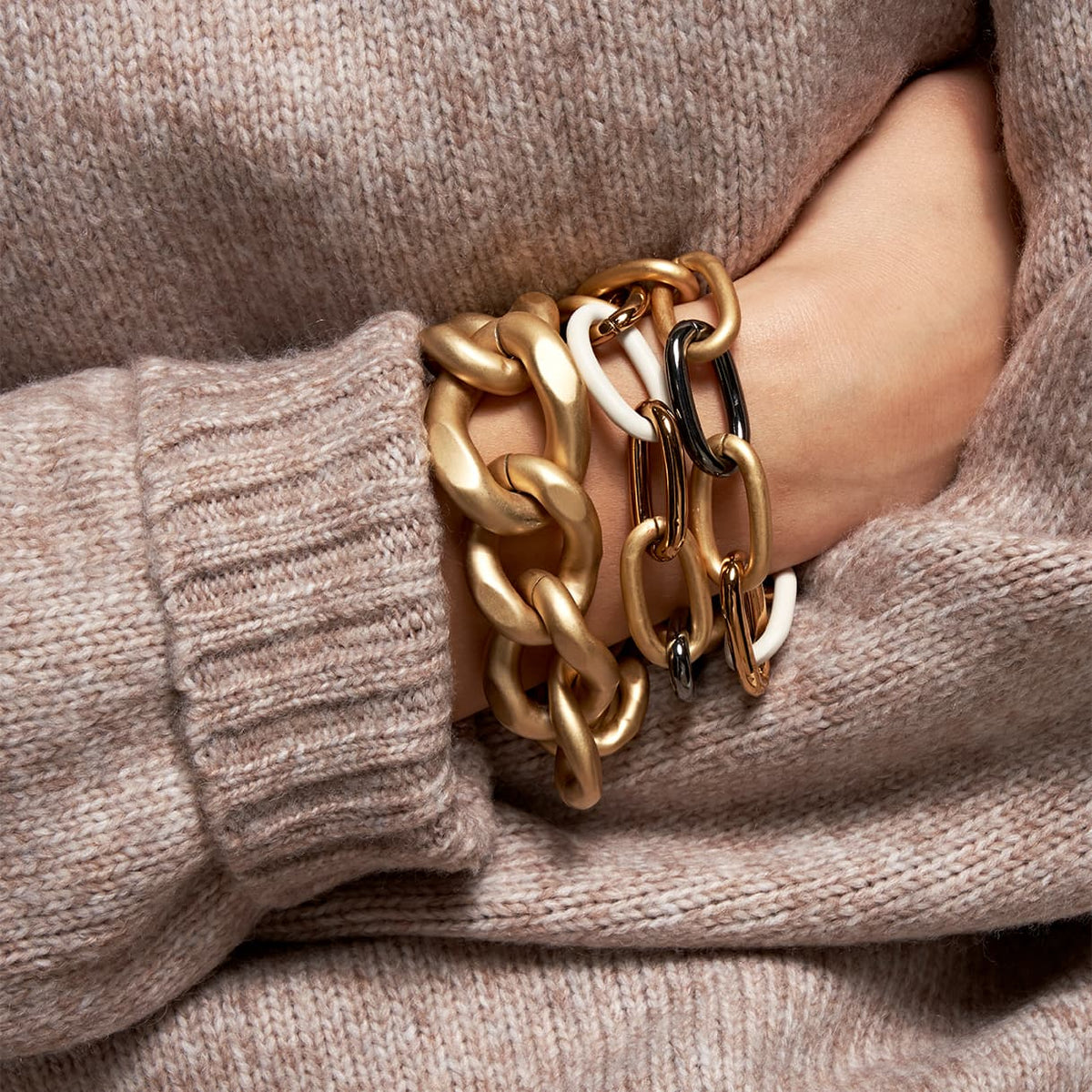 Bracciale in bronzo giallo marrone e nero - 1809