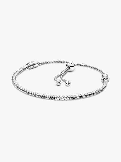 PANDORA-Bracciale con maglia snake e chiusura regolabile