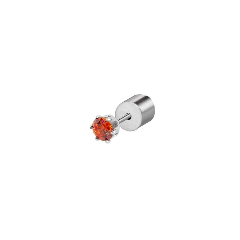 MARLU- Orecchino a lobo con zircone 3mm