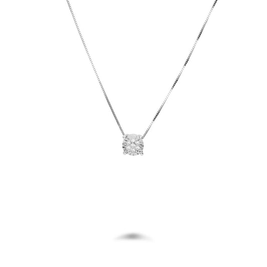 Collana punto luce in oro con diamanti ct 0.05 - Oro18kt