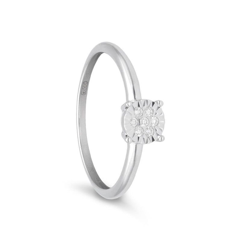 Anello Solitario in Oro 18 kt con Diamanti ct 0,05
